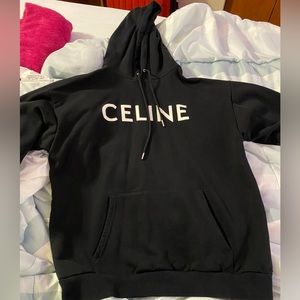 CELINE LOOSE HOODIE IN COTTON FLEECE
BLACK / WHITE